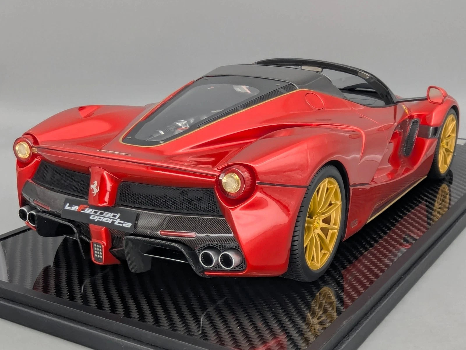 Modellautos 1:12 BBR Ferrari LaFerrari Aperta Rot UNIKAT Ltd. 01/01 Vitrine OVP
