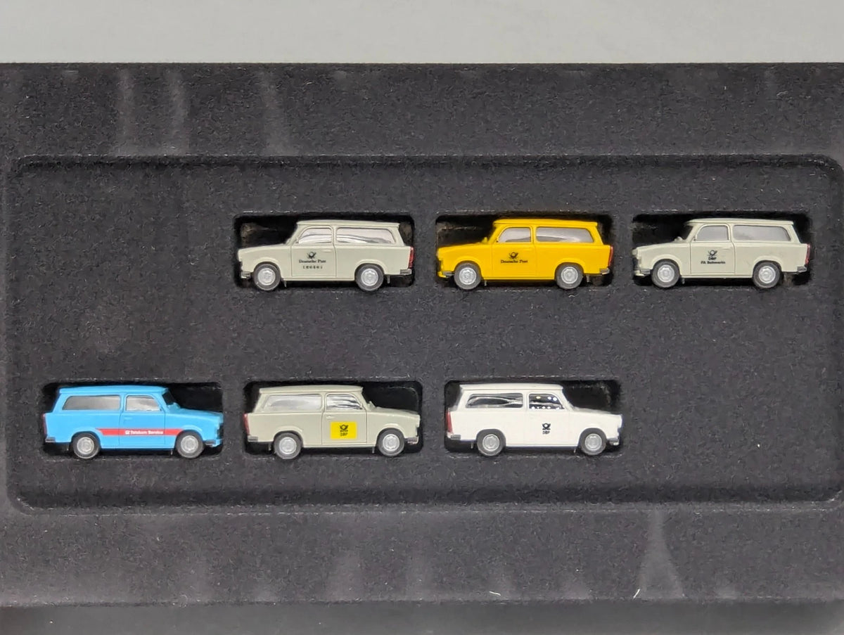 Modellautos 1:87 Herpa Post Museum Shop Trabant 601 S Universal 6-tlg Set OVP