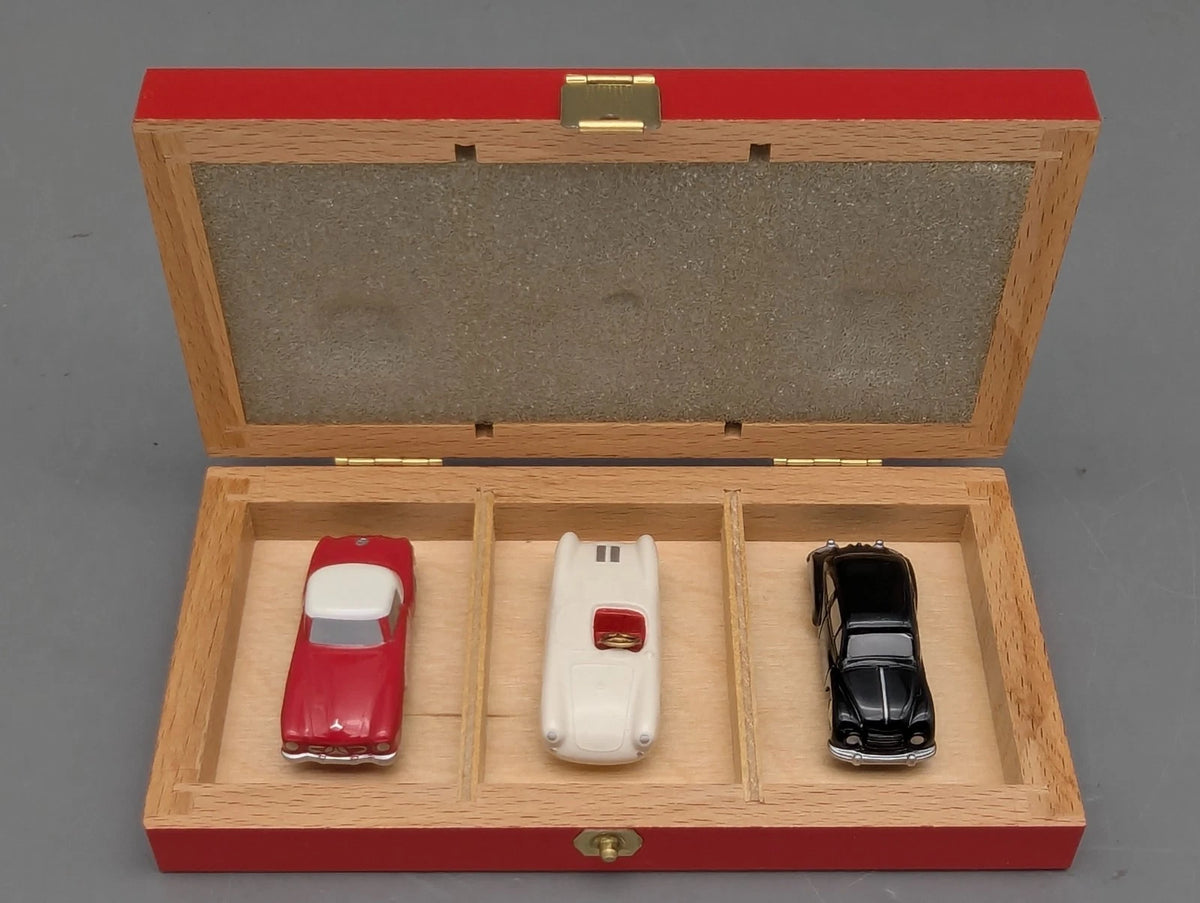 Modellautos 1:90 Schuco Piccolo-Set 1997 3-teilig Mercedes Porsche DKW OVP