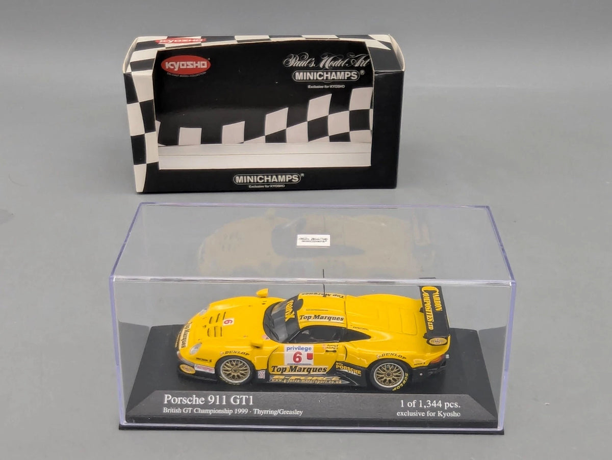 Modellautos 1:43 Minichamps Porsche 911 GT1 British GTC 1999 #6 mit OVP