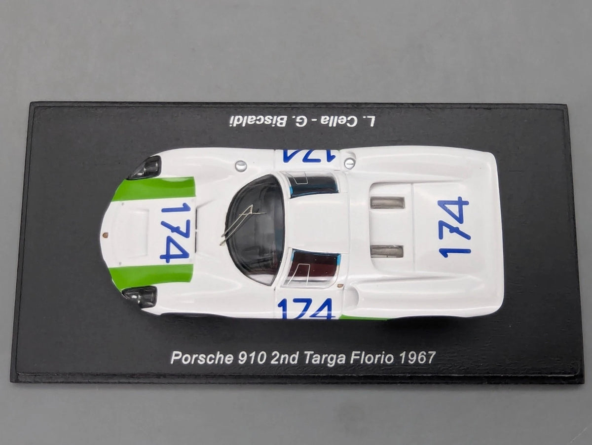 Modellautos 1:43 Spark S9237 Porsche 910 2nd Targa Florio 1967 #174 mit OVP