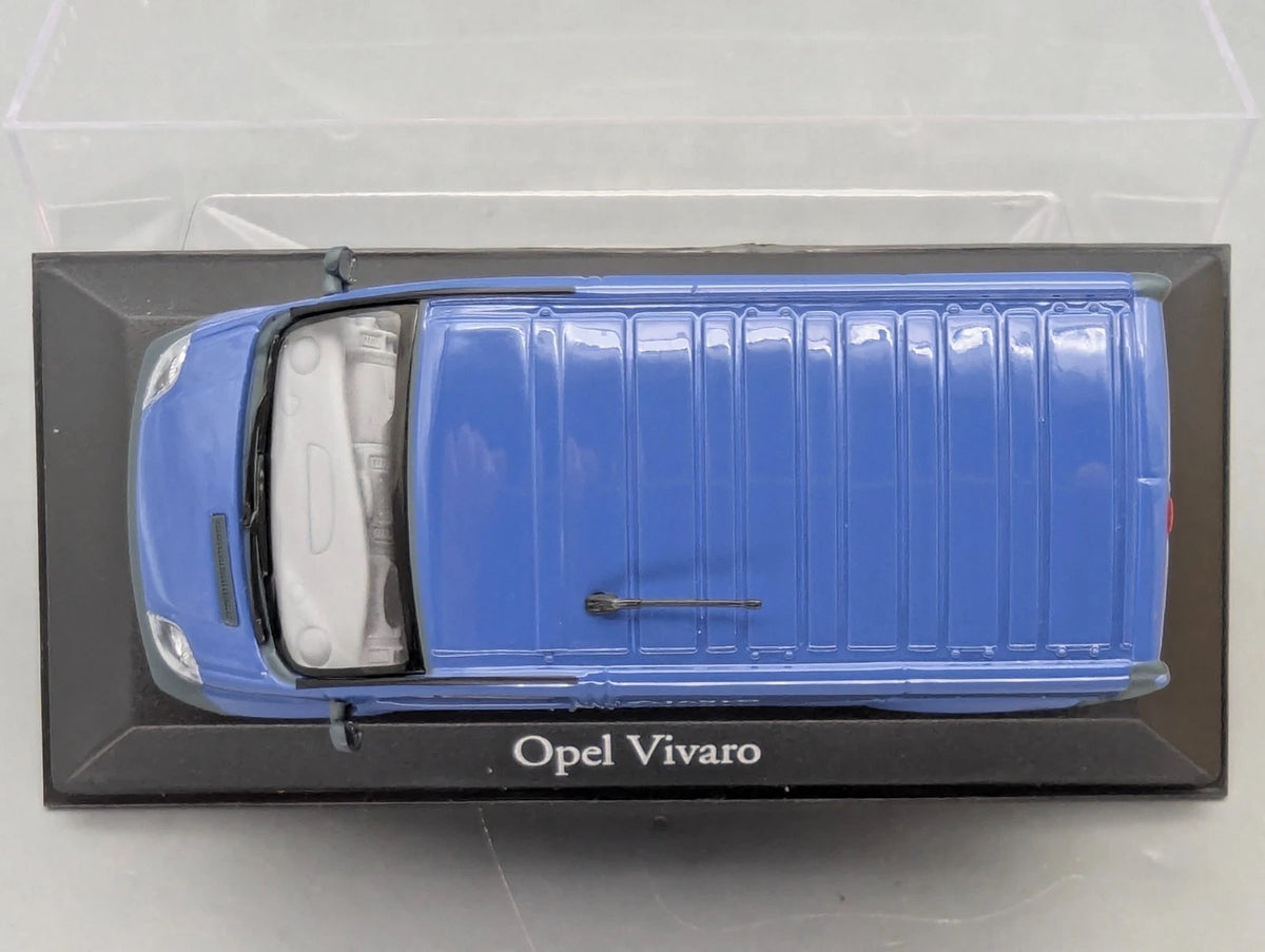 Modellautos 1:43 Minichamps Opel Vivaro Blau mit Dealer OVP