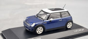 Modellautos 1:43 Minichamps Mini Cooper Indi Blue Ltd 1/2304 Vitrine