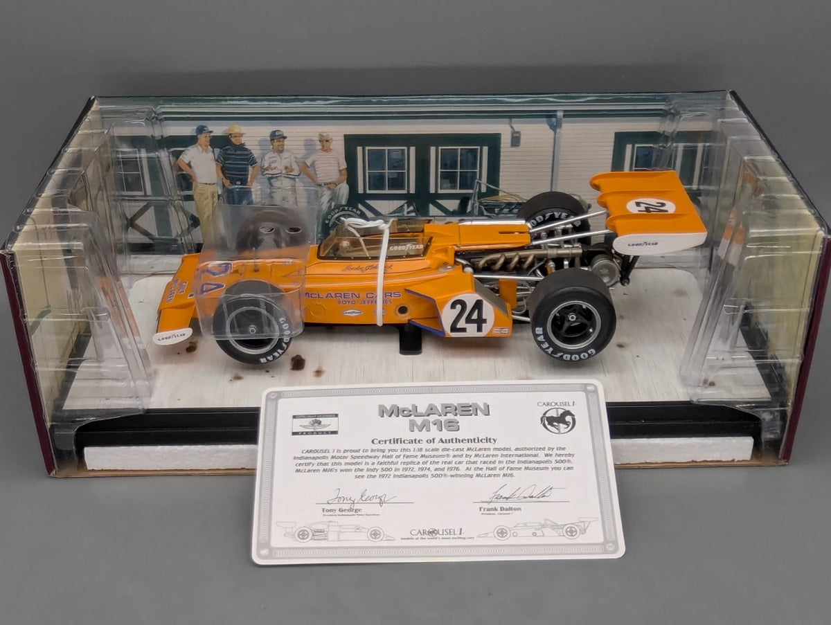 Modellautos 1:18 Carousel McLaren M16B Indianapolis 500 1972 #24 mit OVP