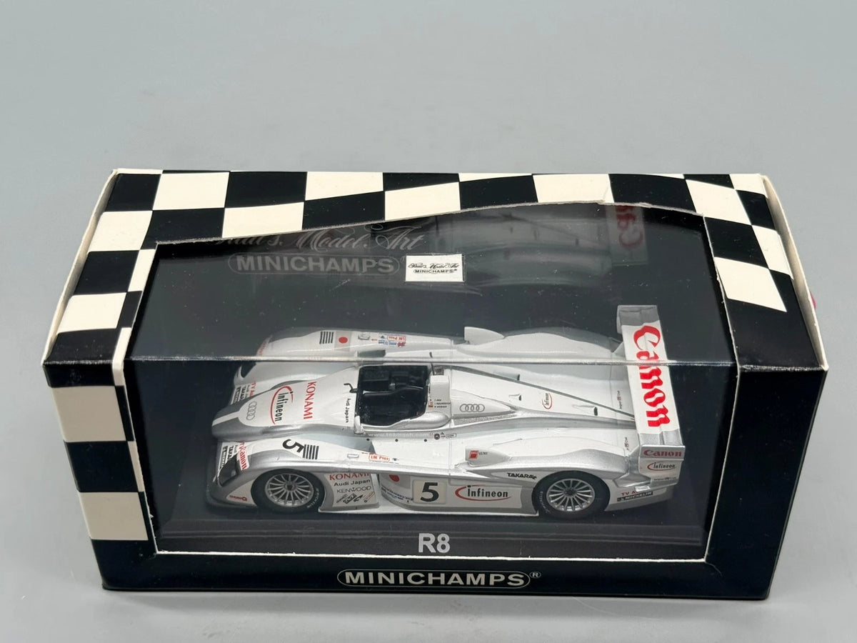 Modellautos 1:43 Minichamps Audi R8 Le Mans 24h 2003 #5 mit OVP
