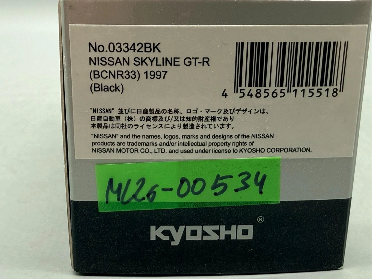 Modellautos 1:43 Kyosho Nissan Skyline GT-R (BCNR33) 1997 mit OVP
