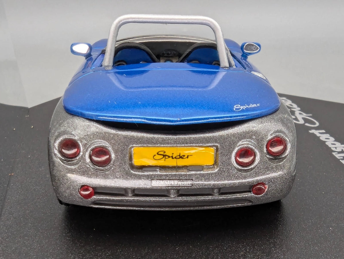 Modellautos 1:43 Vitesse Renault Sport Spider Blau mit Vitrine