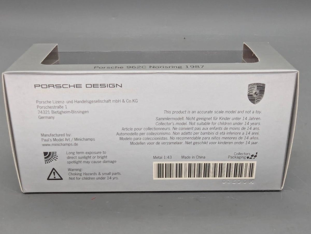 Modellautos 1:43 Minichamps Porsche 962C Norisring 1987 #17 Stuck WAP Dealer OVP