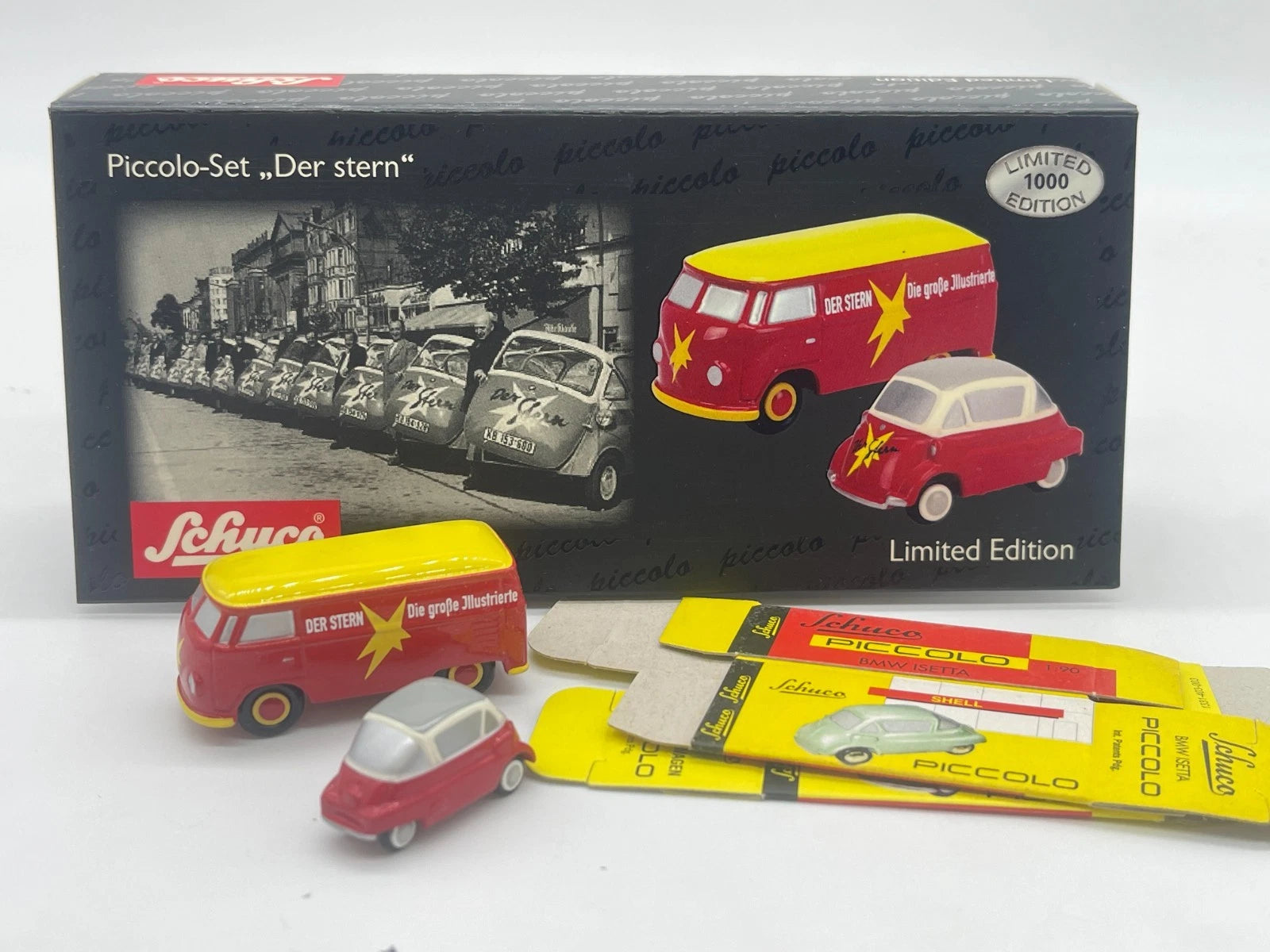 Modellautos 1:90 nicht 1:87 Schuco Piccolo-Set „Der Stern“ mit OVP