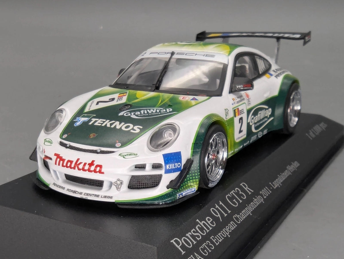 Modellautos 1:43 Minichamps Porsche 911 GT3 R FIA EU-Championship 2011 #2 OVP
