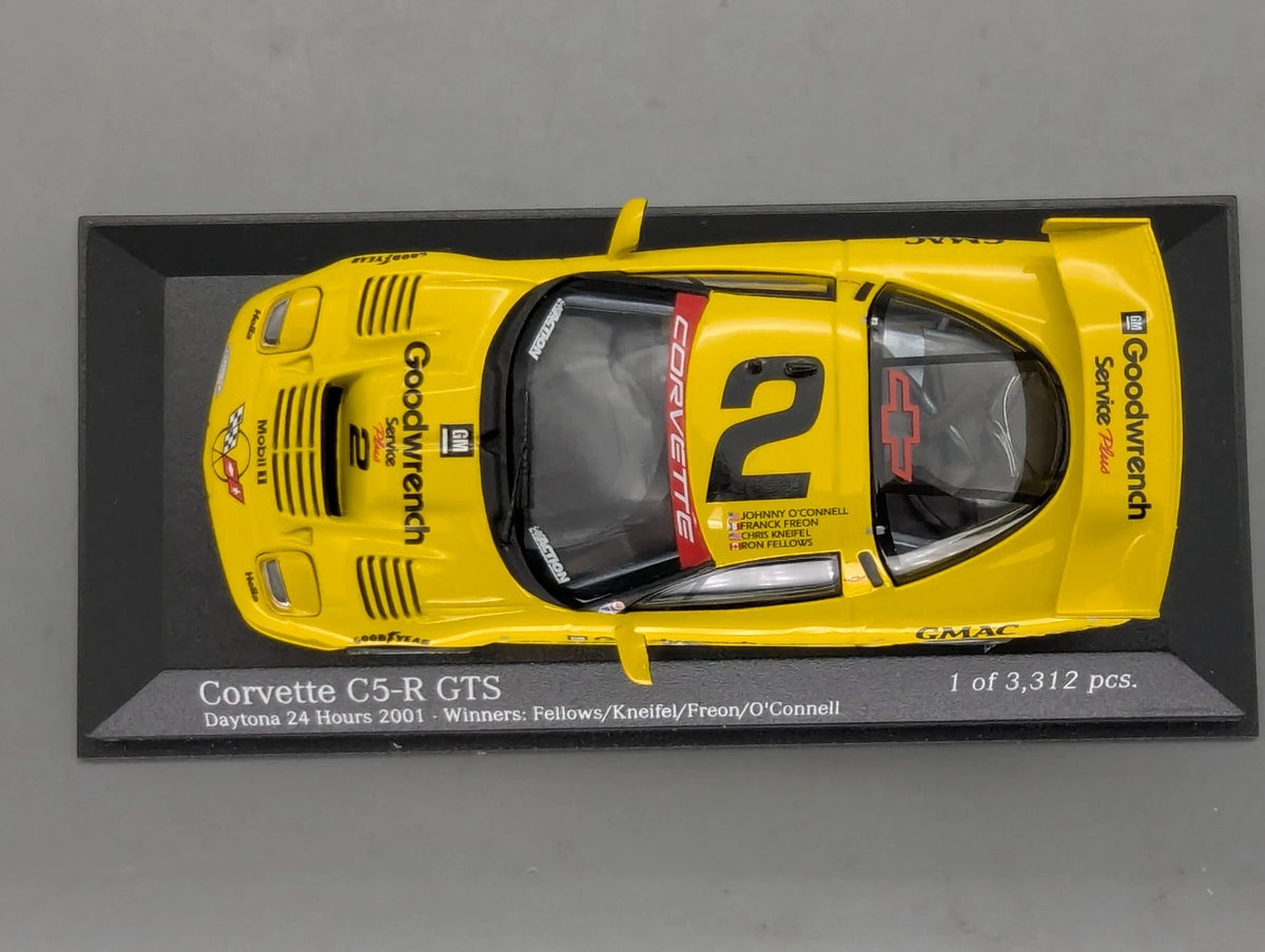 Modellautos 1:43 Action Chevrolet Corvette C5-R GTS 24h Daytona 2001 #2 mit OVP