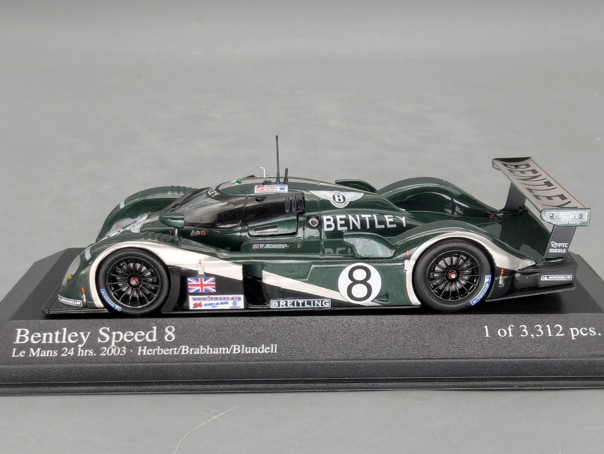 Modellautos 1:43 Minichamps Bentley Speed 8 24h Le Mans 2003 #8 mit OVP