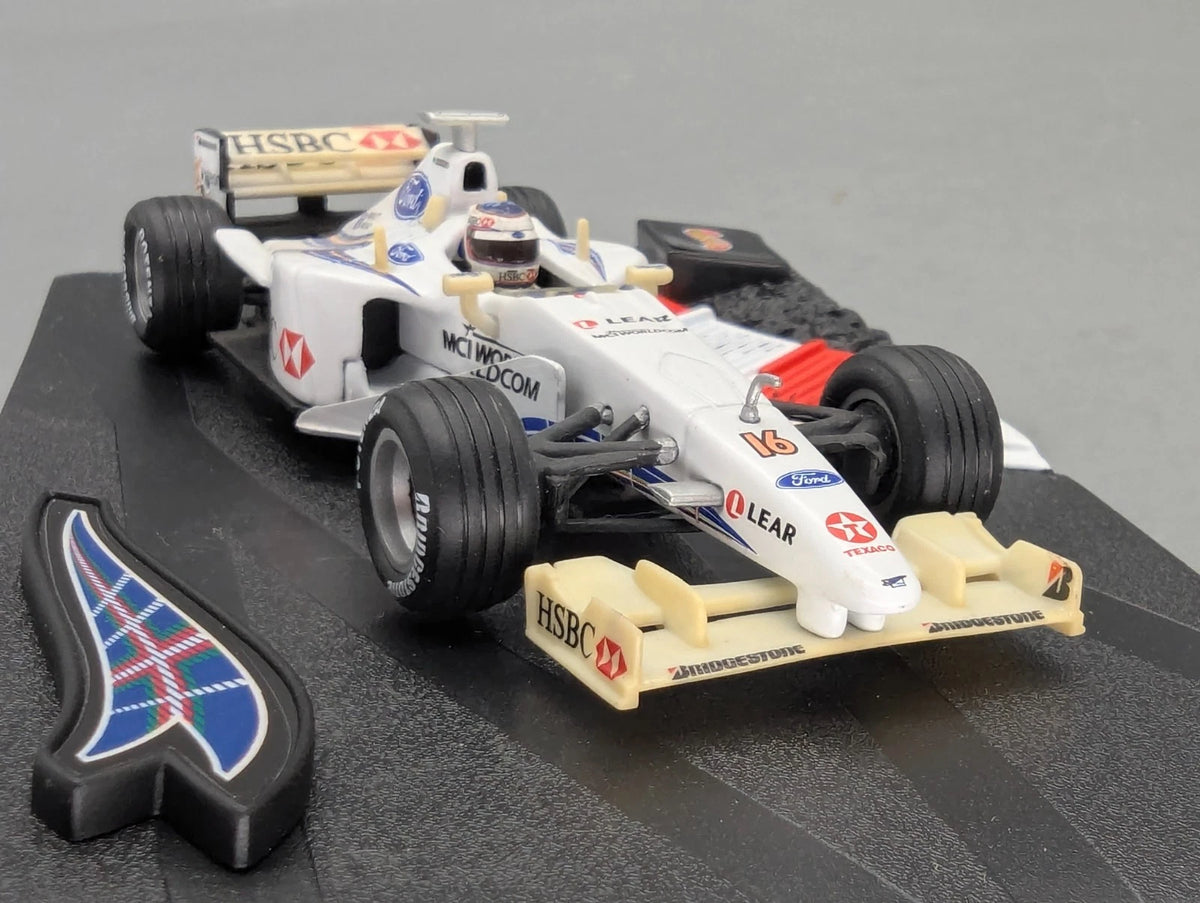 Modellautos 1:43 Hot Wheels Racing Stewart Ford sf3 #16 R. Barichello mit OVP