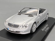 Modellautos 1:43 Minichamps Mercedes Benz SL Klasse Silber Metallic Dealer OVP