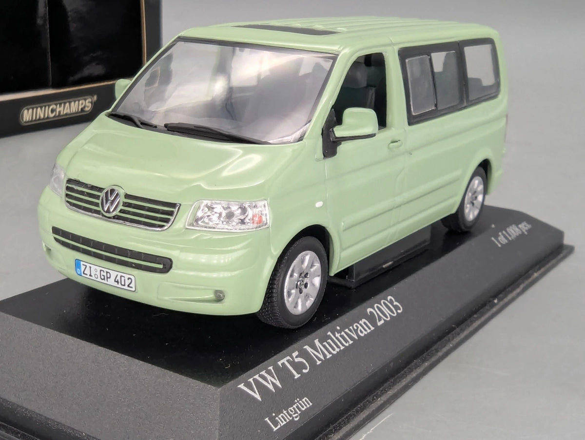 Modellautos 1:43 Minichamps Volkswagen VW T5 Multivan 2003 Lintgrün OVP
