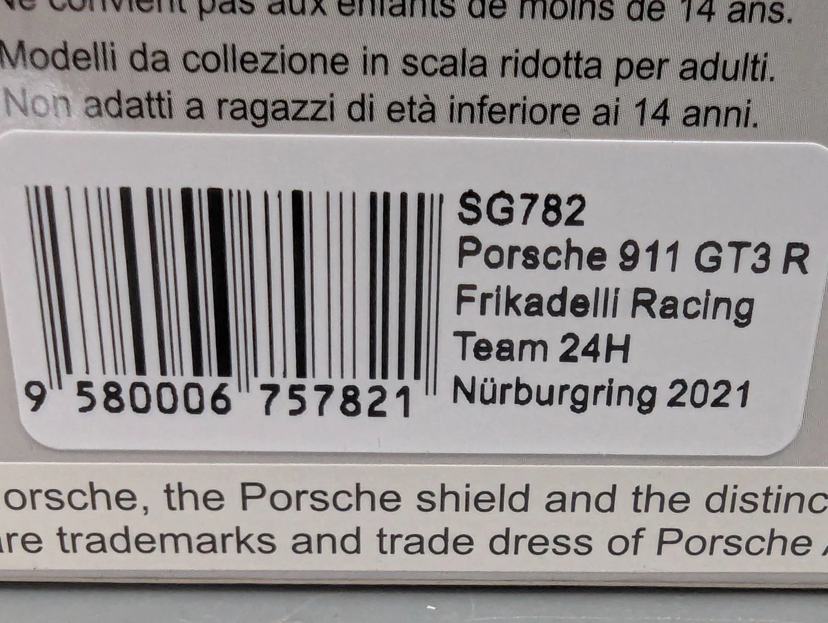 Modellautos 1:43 Spark SG782 Porsche 911 GT3 R 24H Nürburgring 2021 #31 OVP