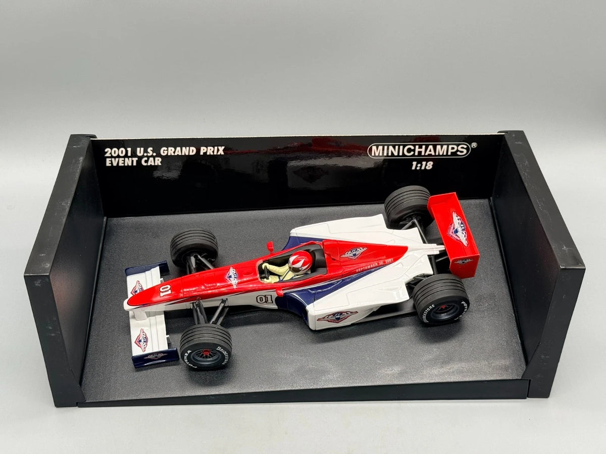 Modellautos 1:18 Minichamps F1 US Grand Prix Event Car 2001 #01 mit OVP