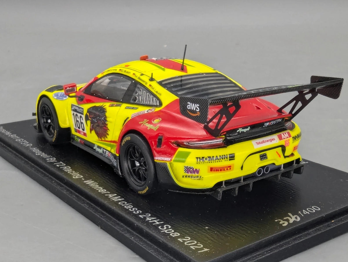 Modellautos 1:43 Spark SB456 Porsche 911 GT3 R WINNER AM 24h Spa 2021  #166 OVP