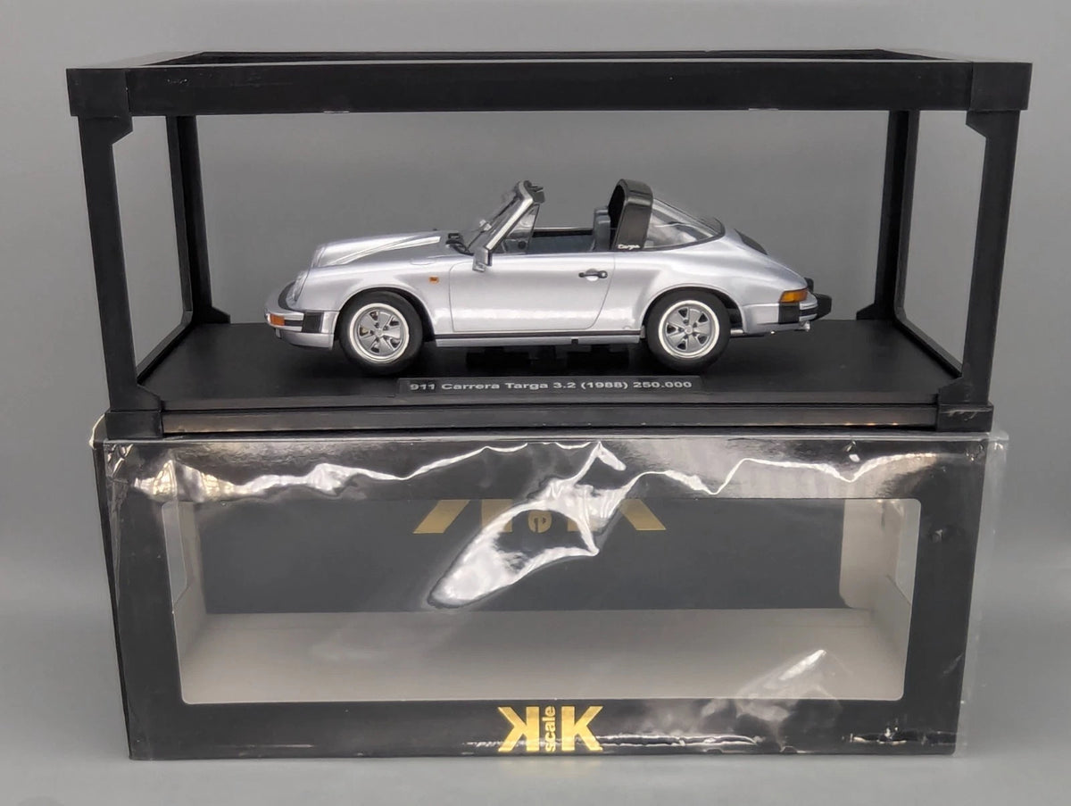 Modellautos 1:18 KK-Scale Porsche 911 Carrera Targa 3.2 1988 Silber mit OVP