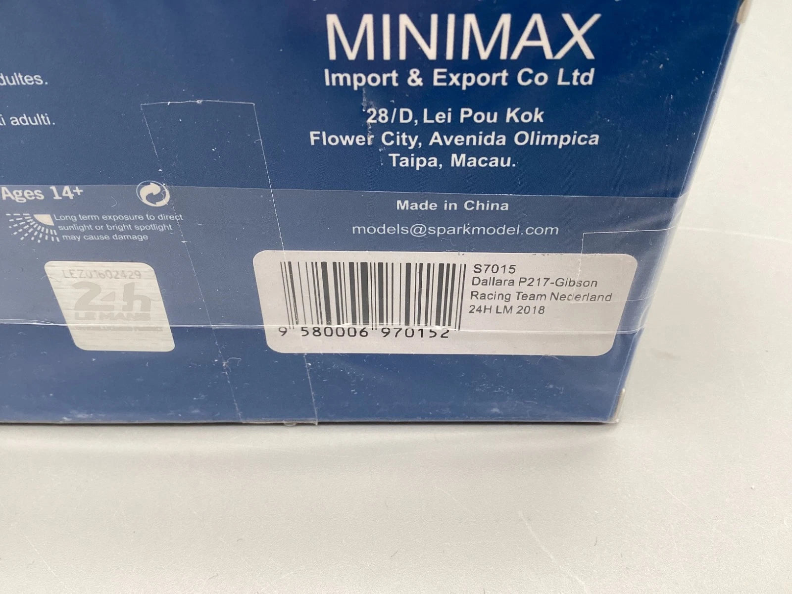 Modellautos 1:43 Spark Dallara P217 Gibson Nederland LM 2018 #29 OVP ungeöffnet