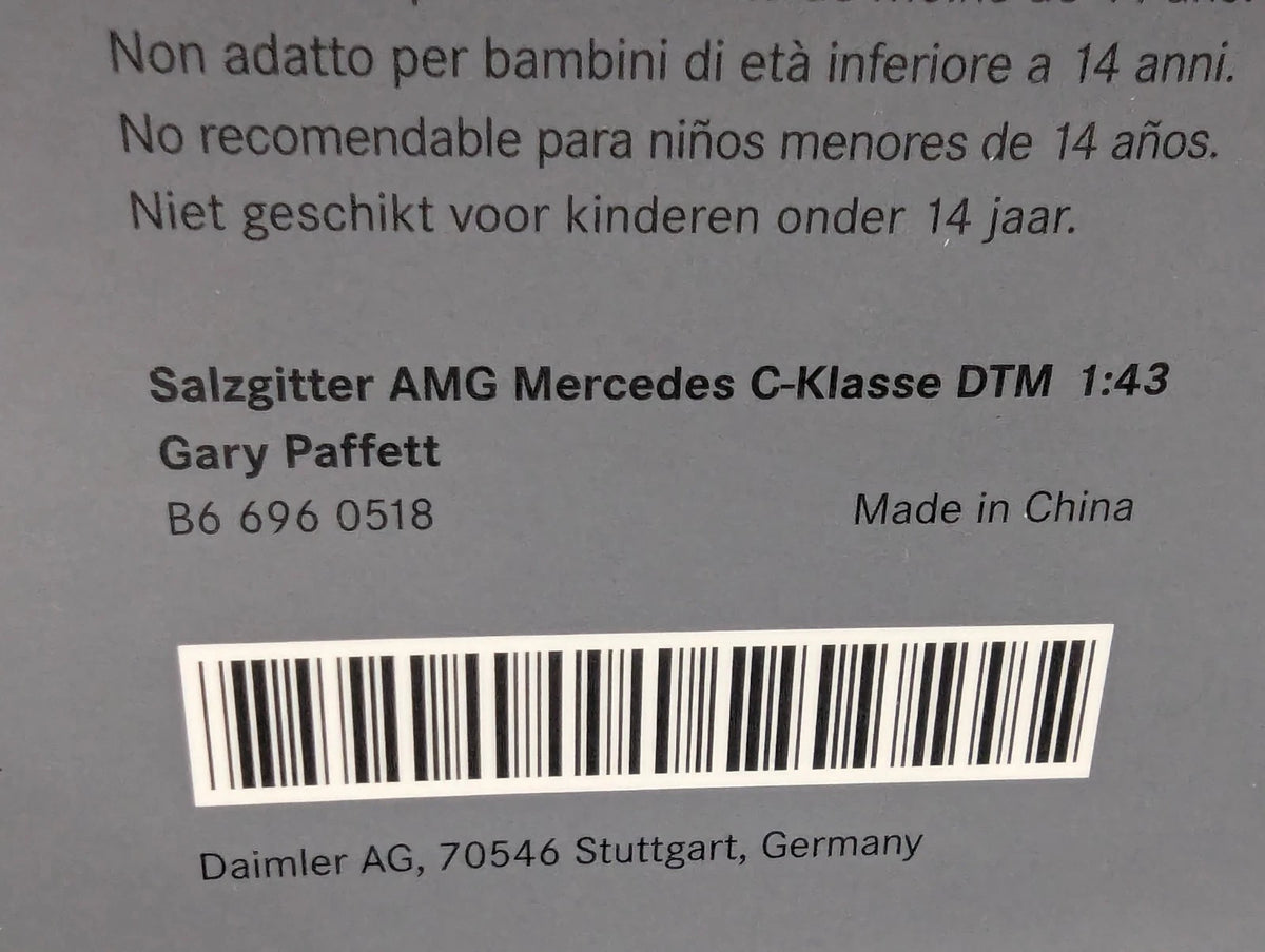 Modellautos 1:43 Minichamps AMG Mercedes C Klasse DTM 2009 #10 Gary Paffett OVP