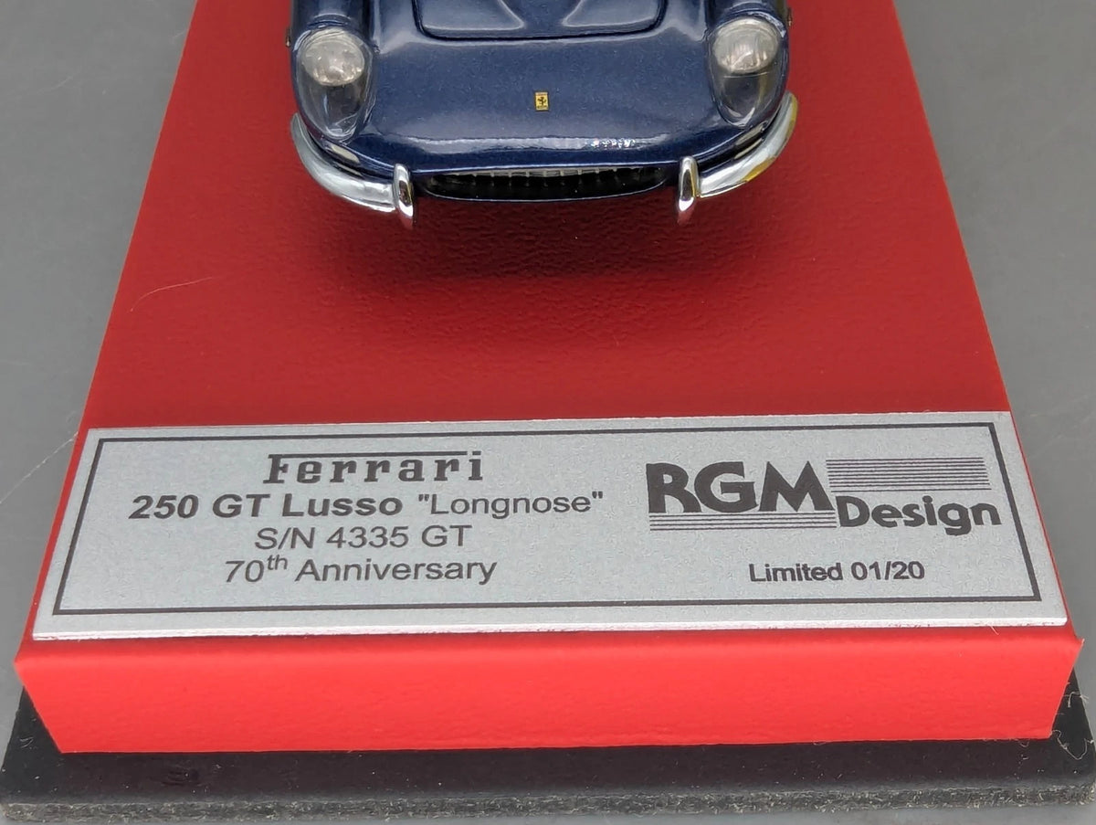 Modellautos 1:43 BBR RGM Ferrari 250 GT Lusso Longnose S/N 4335 GT Ltd 01/20 OVP