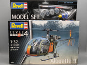 Hubschrauber Modell Bausatz 1:32 Revell 03804 Alouette 2 mit Farben mit OVP