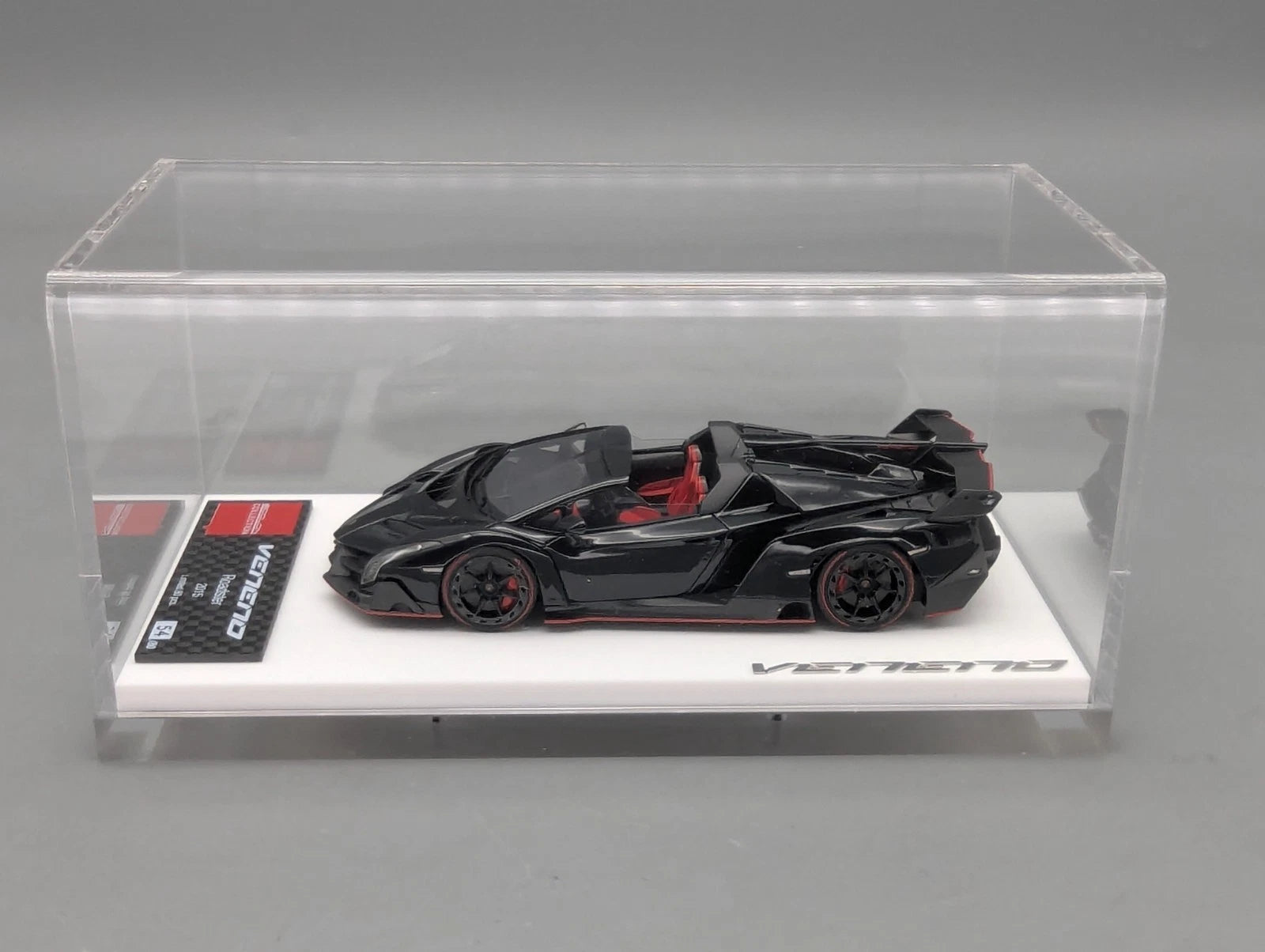Eidolon Make Up 1:43 Lamborghini Veneno Roadster 2015 Black Red Ltd 54/80 OVP