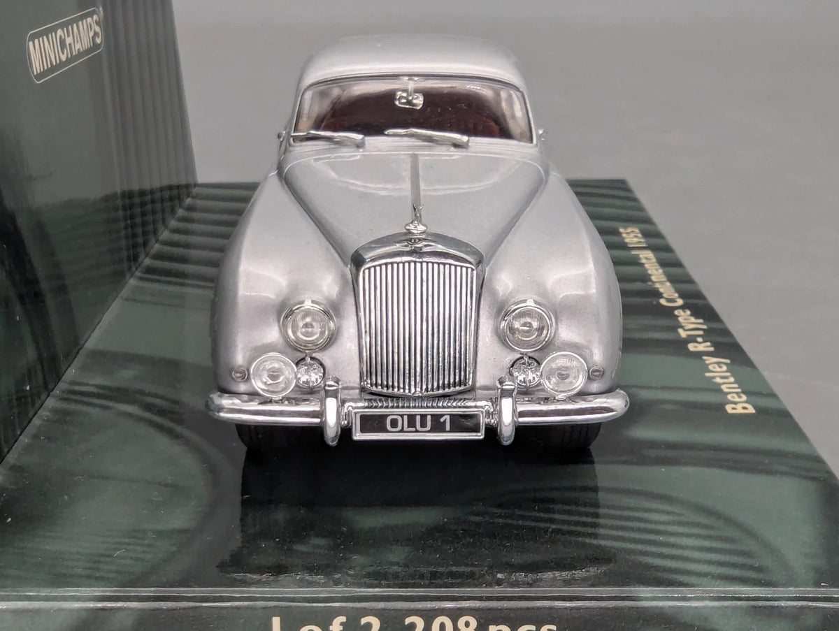 Modellautos 1:43 Minichamps Bentley R-Type Continental 1955 Silber mit OVP