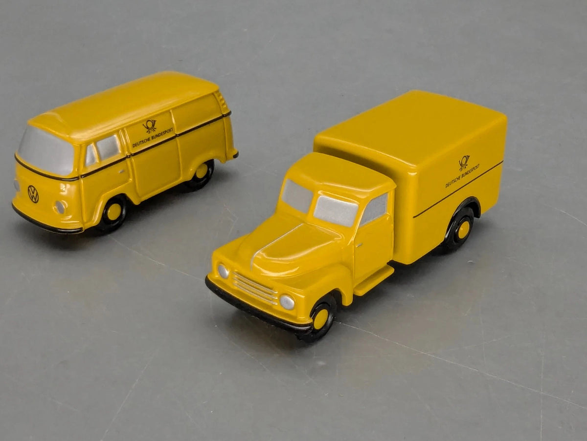 Modellautos 1:90 Schuco Piccolo Set Deutsche Bundespost VW und Hanomag 2-tlg OVP