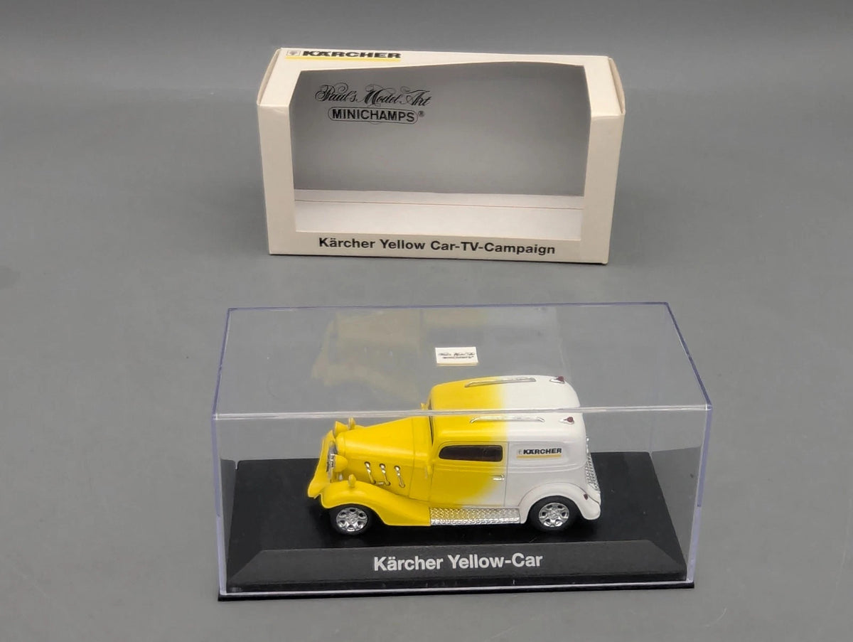 Modellautos 1:43 Minichamps Hot Rod Kärcher Yellow Car TV-Campaign mit OVP