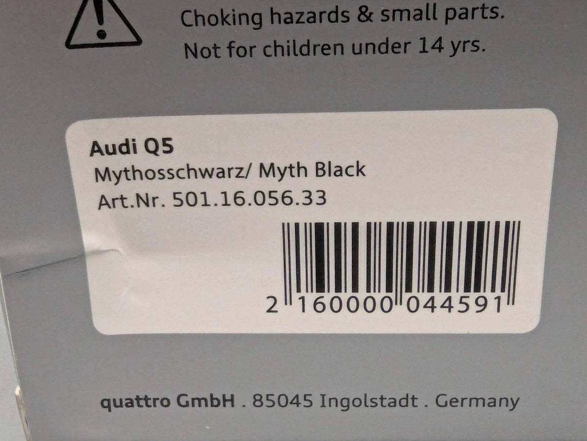 Modellautos 1:43 iScale Audi Q5 Mythosschwarz Schwarz Myth Black mit Dealer OVP