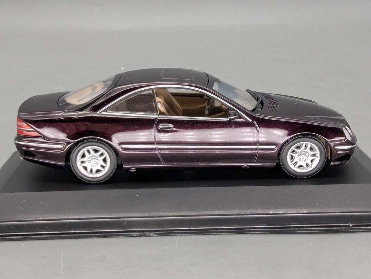 Modellautos 1:43 Minichamps Mercedes Benz CL 500 Dunkel-Violett/Rot Dealer OVP