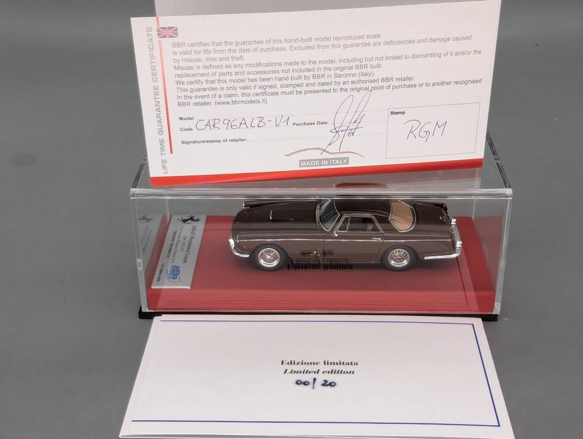 Modellautos 1:43 BBR Ferrari 250 GT Pininfarina Coupe S/N 1625 GT 00/20 mit OVP