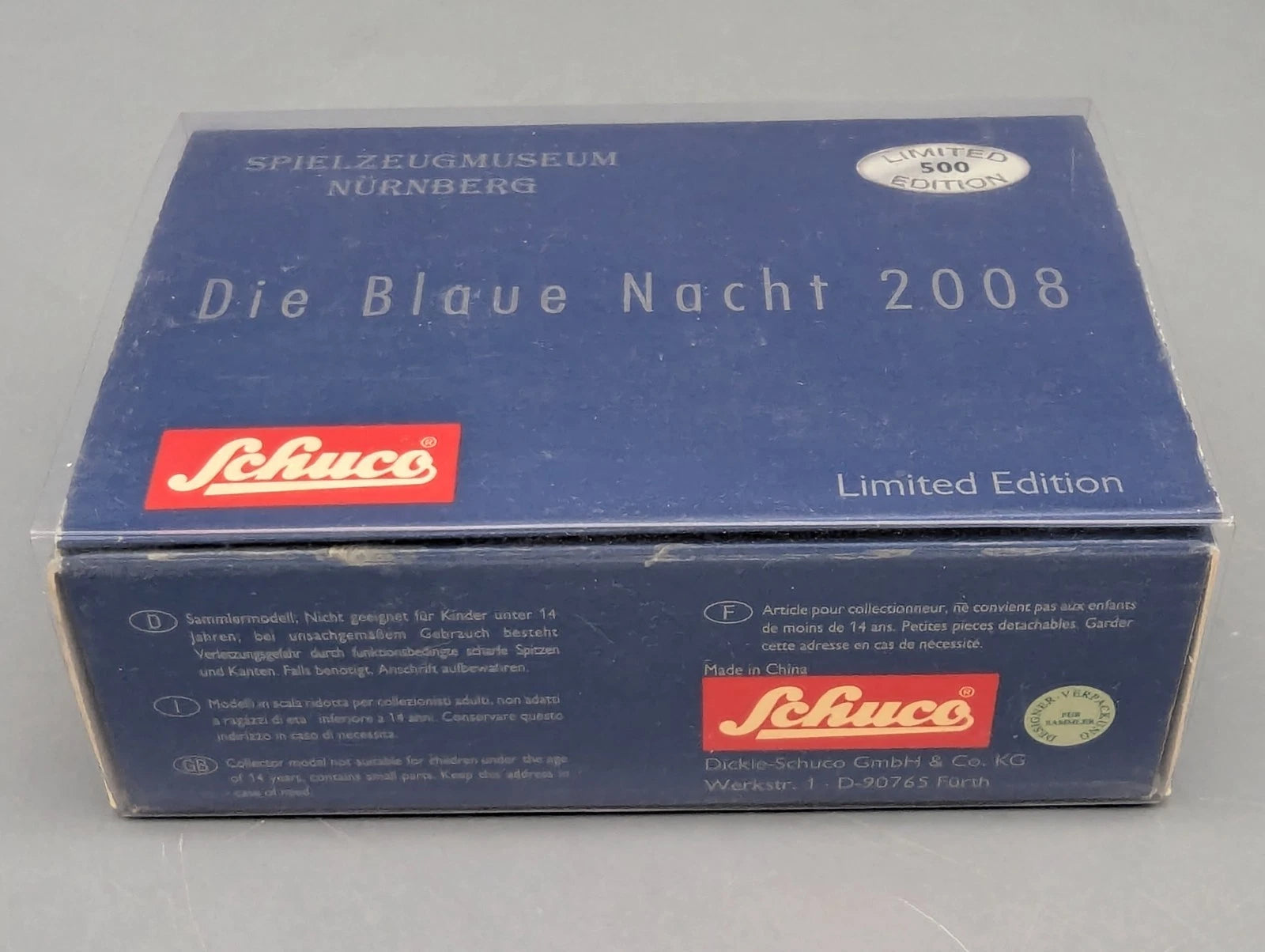 Modellautos 1:90 Schuco Piccolo Opel Blitz Die blaue Nacht 2008 Nürnberg in OVP