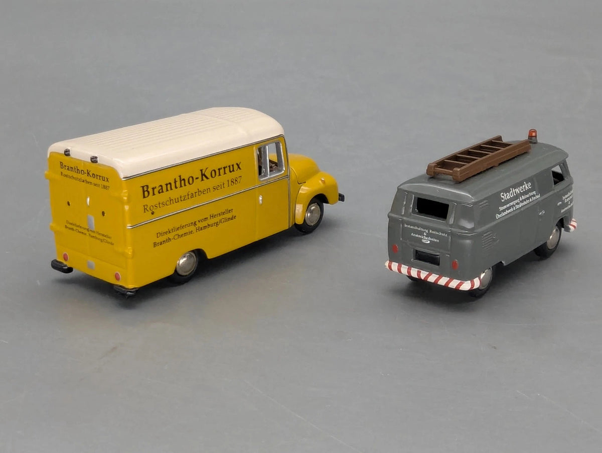 Modellautos 1:87 BUB nicht Schuco Opel Blitz und VW 2-tlg Set in Dose OVP