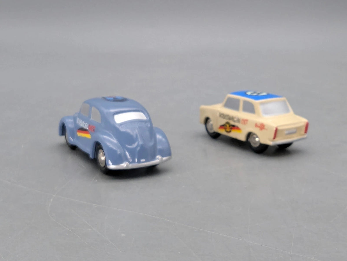 Modellautos 1:90 Schuco Piccolo Set 15 Jahre deutsche Einheit VW + Trabant OVP