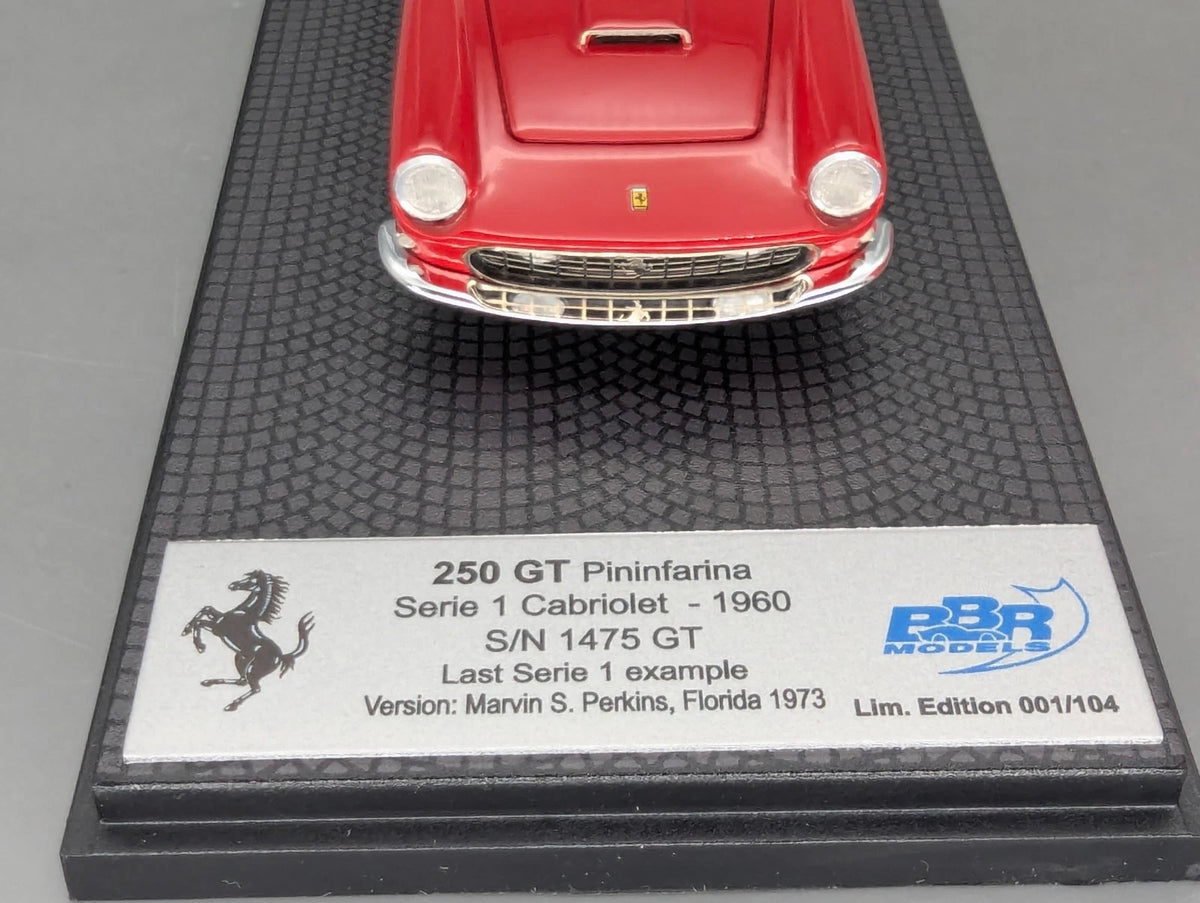 Modellautos 1:43 BBR Ferrari 250 GT Pininfarina Serie 1 Cabrio Ltd 001/104 OVP