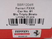 Modellautos 1:12 BBR Ferrari FXX-K Car #81 Blau Gelb Ltd 15/20 in Vitrine OVP