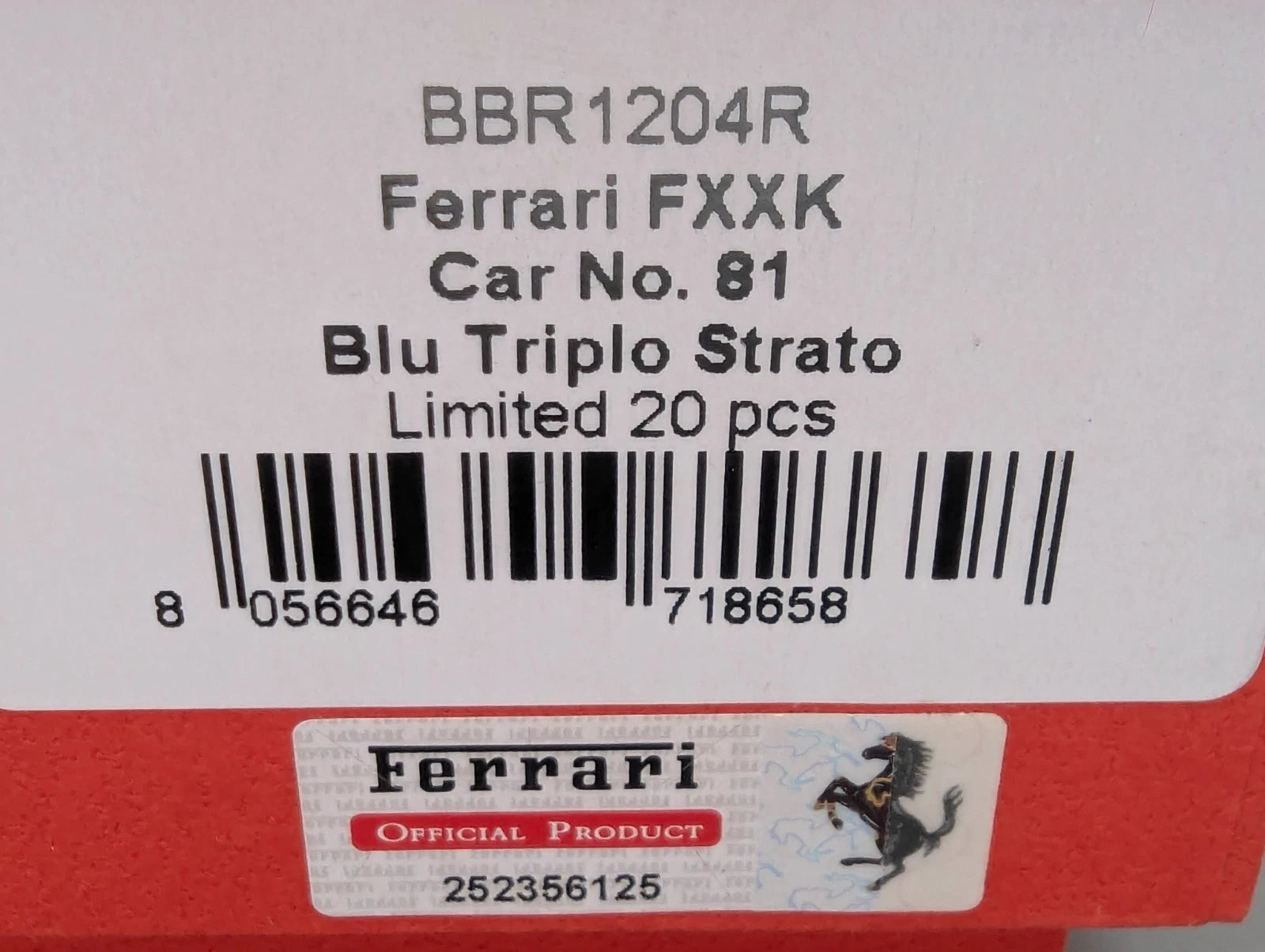 Modellautos 1:12 BBR Ferrari FXX-K Car #81 Blau Gelb Ltd 15/20 in Vitrine OVP