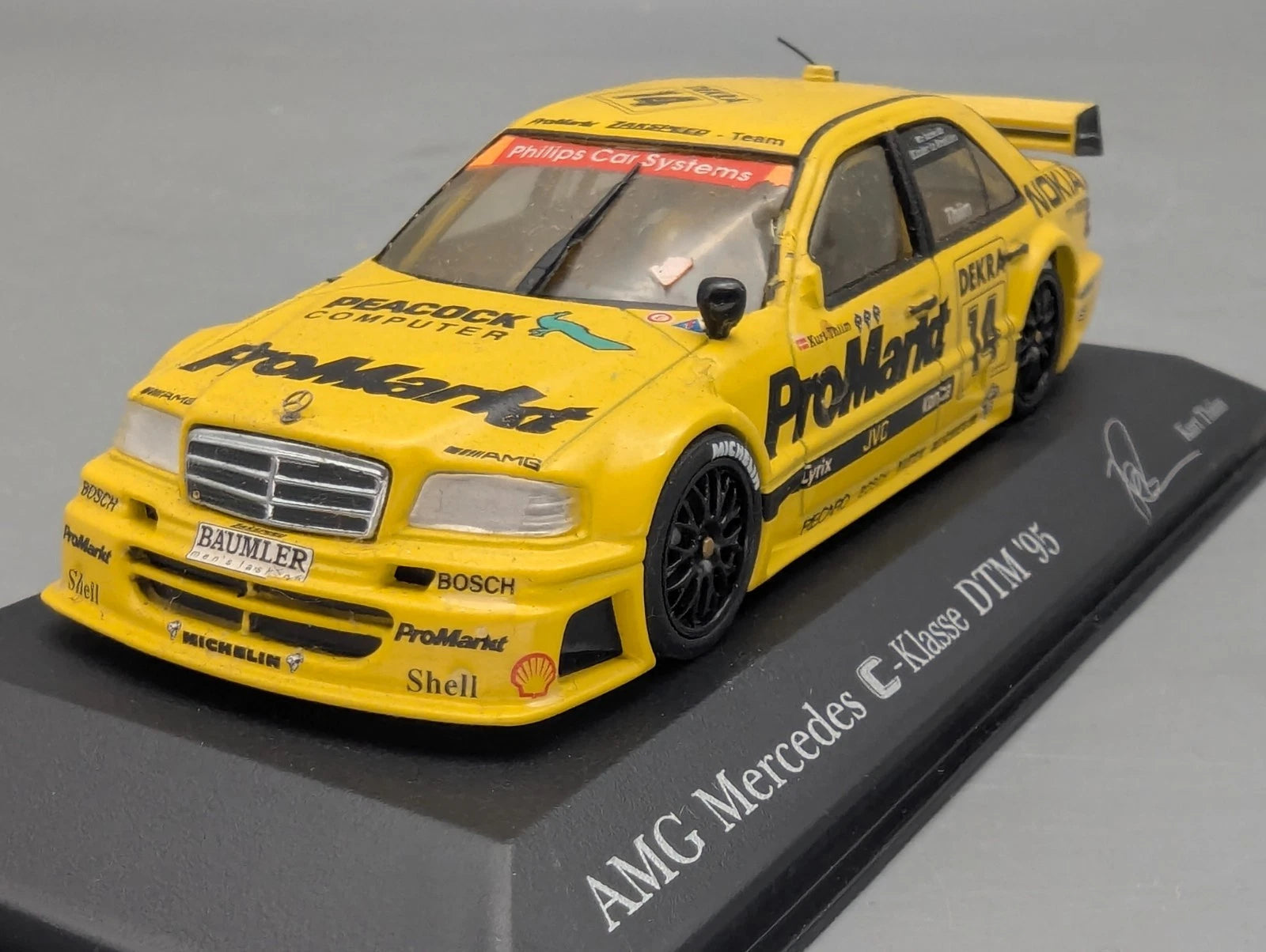 Modellautos 1:43 Minichamps AMG Mercedes C Klasse ITC 1995 #14 K. Thiim mit OVP