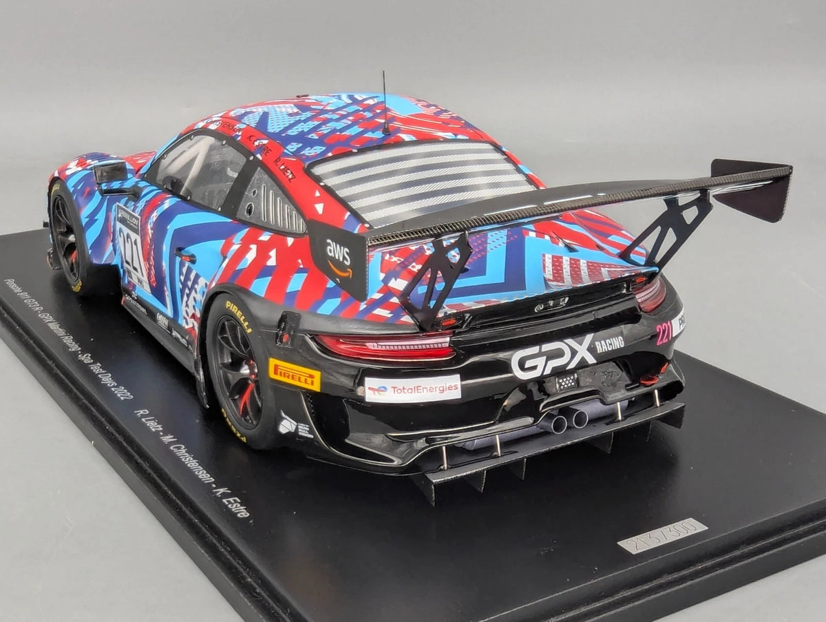 Modellautos 1:18 Spark Porsche 911 GT3 R - GPX Spa Test 2022 #221 mit OVP
