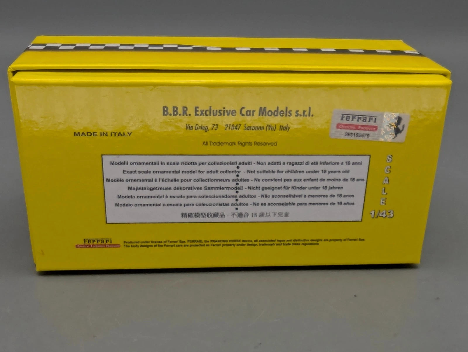 Modellautos 1:43 BBR Ferrari 275 GTB/4 Modena Track Days 2009 Ltd 01/20 OVP