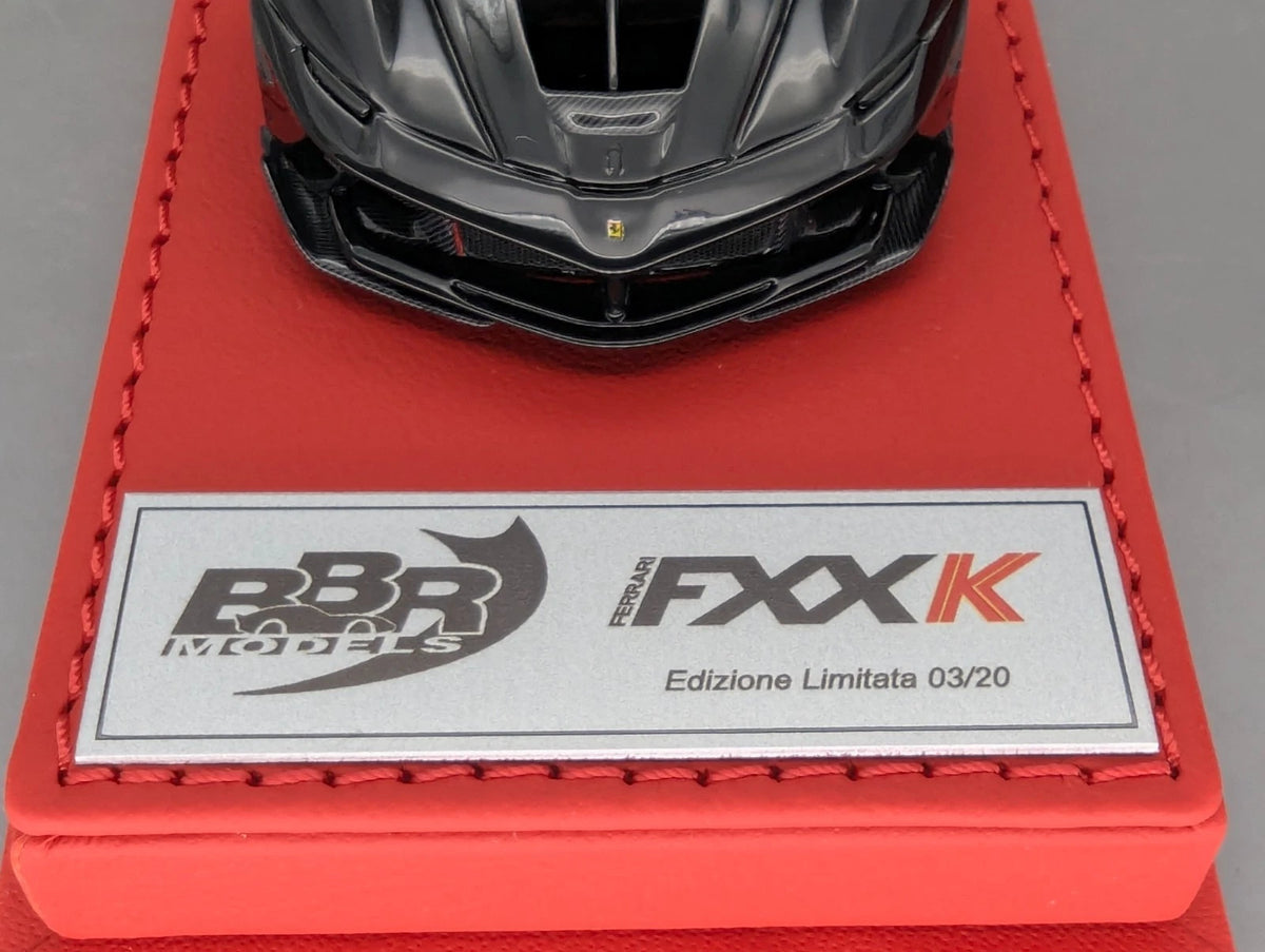 Modellautos 1:43 BBR Deluxe Calsito Ferrari FXX-K Gloss Black Ltd 03/20 OVP