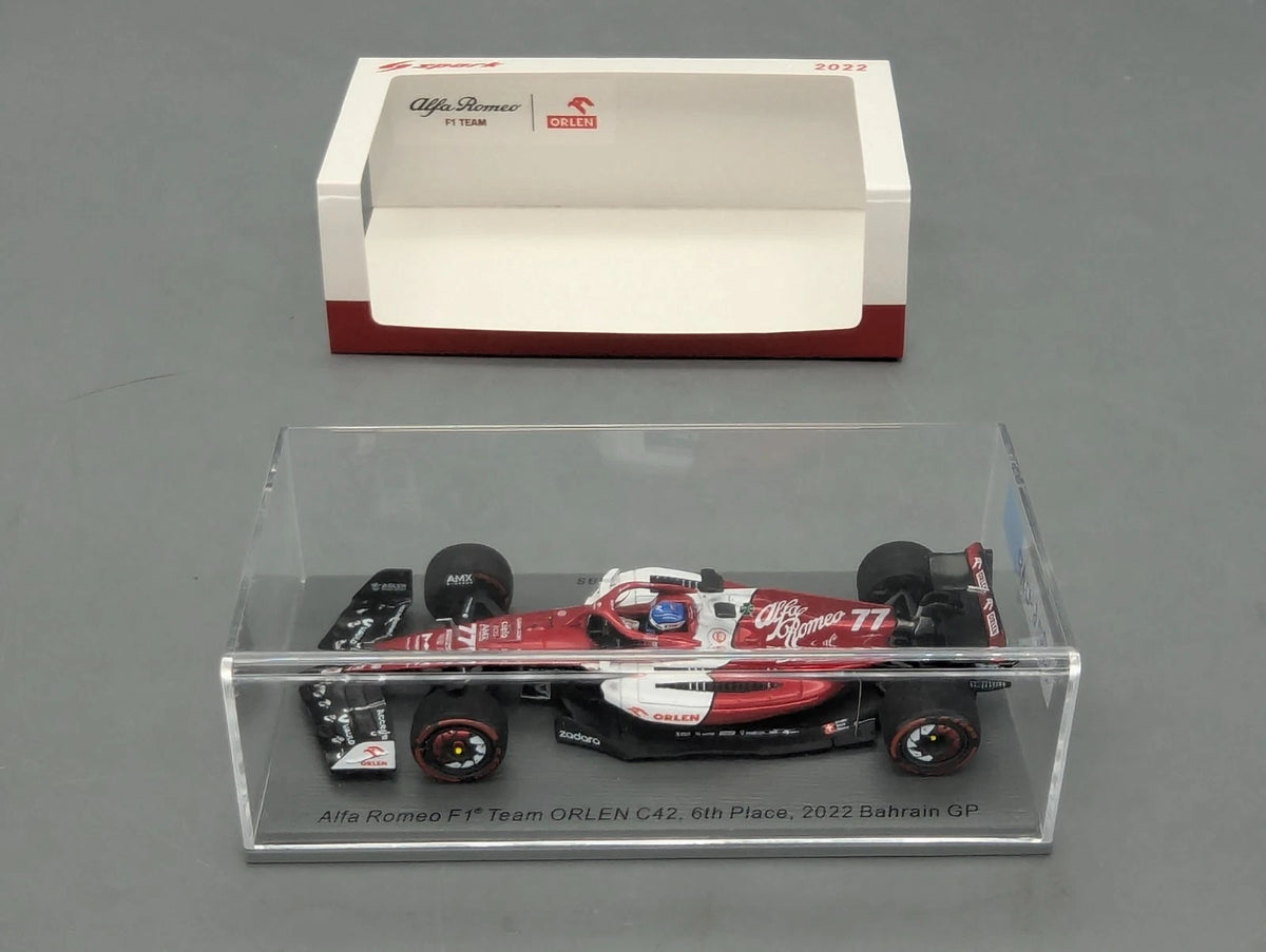 Modellautos 1:43 Spark S8517 Alfa Romeo F1 Orlen C42 Bahrain 2022 #77 Bottas OVP