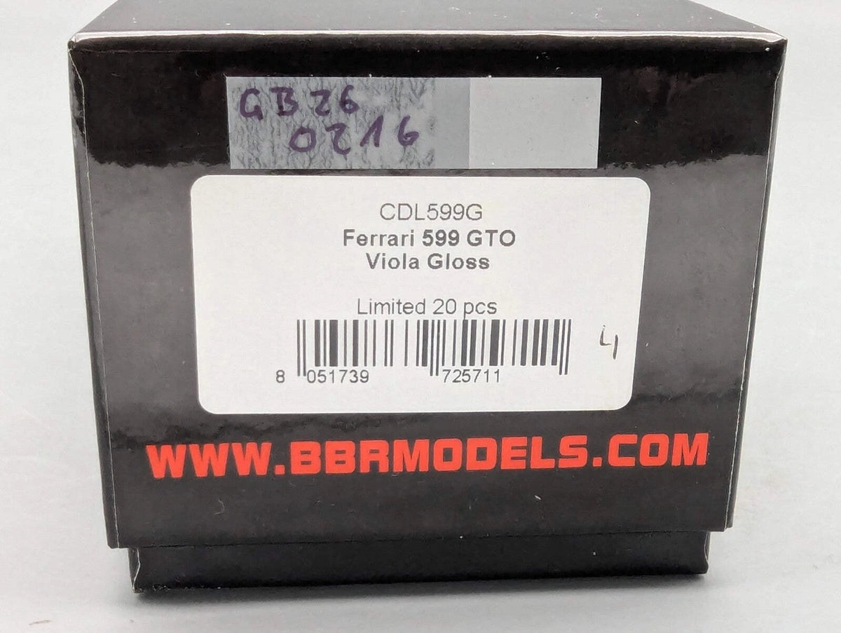 Modellautos 1:43 BBR Executive Ferrari 599 GTO Viola Gloss Limited 04/20 mit OVP