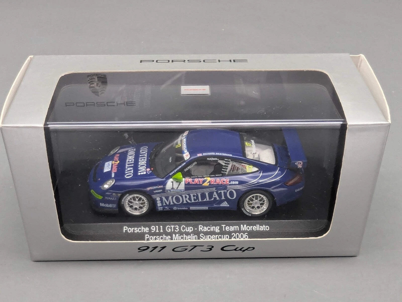 Modellautos 1:43 Minichamps Porsche 911 GT3 Cup 2006 #17 mit WAP Dealer OVP