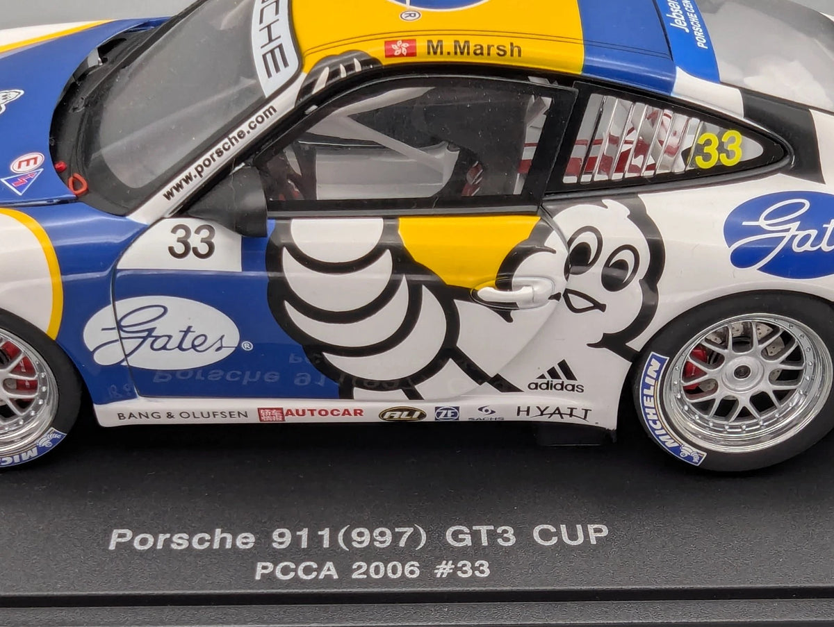 Modellautos 1:18 Autoart 80685 Porsche 911 (997) GT3 Cup PCCA 2006 #33 mit OVP