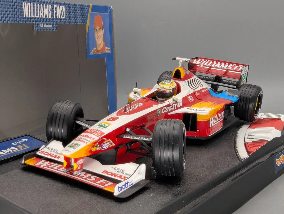 Modellautos 1:18 Hot Wheels Racing 24622 Williams F1 FW21 #6 R. Schumacher OVP