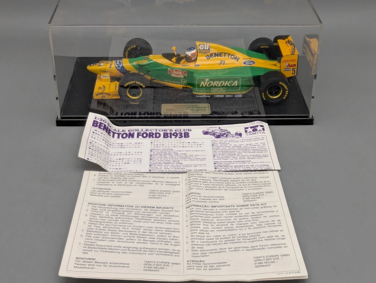 Modellautos 1:20 Tamiya Benetton Ford B193B #5 Michael Schumacher mit OVP
